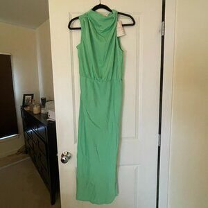 BTFBM Seafoam Green Mock Neck Maxi Dress
